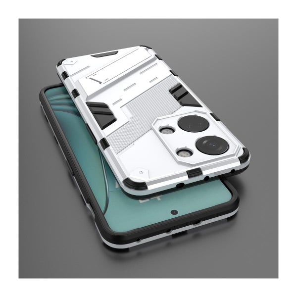 OnePlus Nord 3 5G suojakuori jalalla, Valkoinen