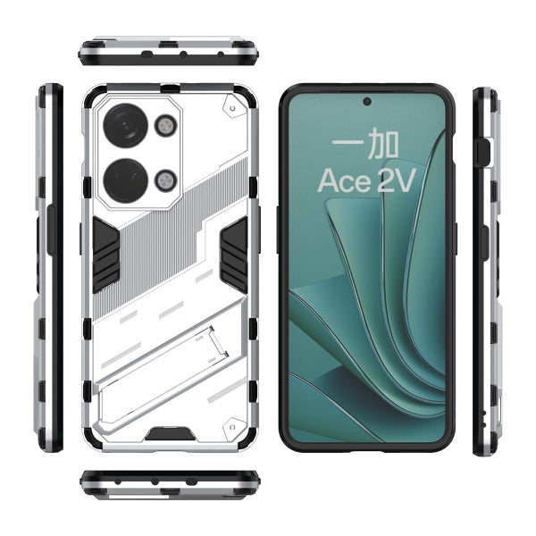 OnePlus Nord 3 5G suojakuori jalalla, Valkoinen