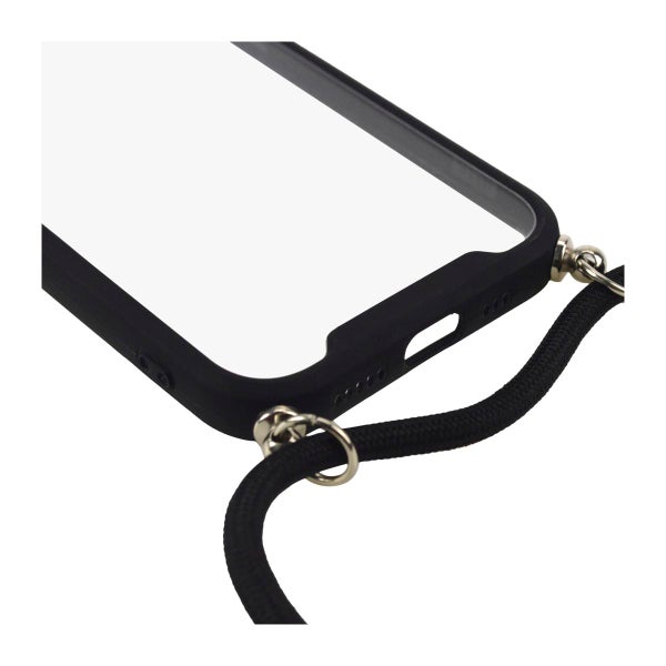 iPhone 15 -suojakuori irrotettavalla kaulahihnalla, Violetti