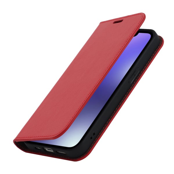 iPhone 15 Plus Lompakkokotelo, Nahkaa eri v&auml;reiss&auml;