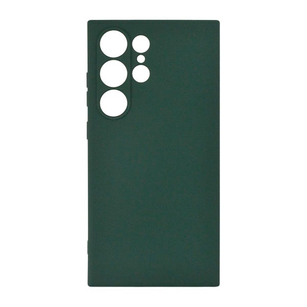 Galaxy S24 Ultra 5G silikonimainen TPU-kuori, Tummanvihre&auml;
