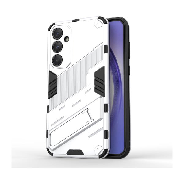 Galaxy A35 5G suojakuori jalalla, Valkoinen