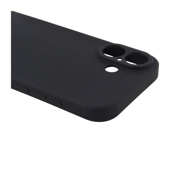 iPhone 16 silikonimainen TPU-kuori, Musta