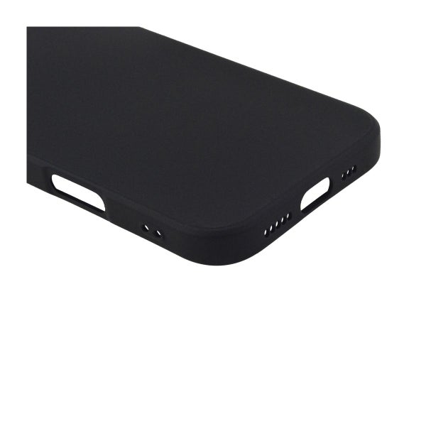 iPhone 16 silikonimainen TPU-kuori, Musta