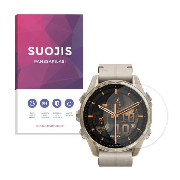Garmin Fenix 8 (43 mm) Suojis-panssarilasi, klassinen