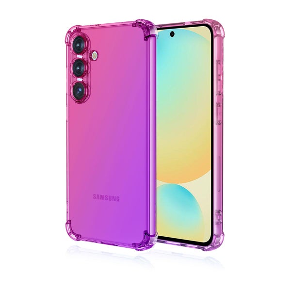 Galaxy S24 FE 5G Gradient Bumper TPU -suojakuori, Pinkki/violetti