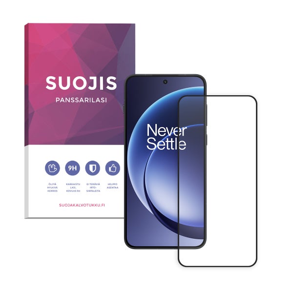 OnePlus 15R 5G Suojis-panssarilasi, koko n&auml;yt&ouml;lle