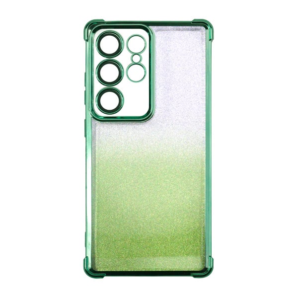 Galaxy S24 Ultra 5G Glitter Bumper TPU-suojakuori, Vihre&auml;