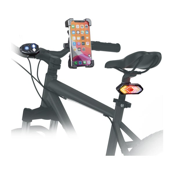 SBS E-GO Wireless Kit -setti, puhelinteline & takavalo py&ouml;r&auml;&auml;n/s&auml;hk&ouml;potkulautaan, musta
